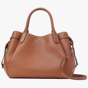 Kate Spade Large Dumpling Satchel Leather Tote Bag in Warm Gingerbread